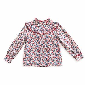 Mayoral Girls Size 6 Floral Ruffle Collar Blouse NWOT